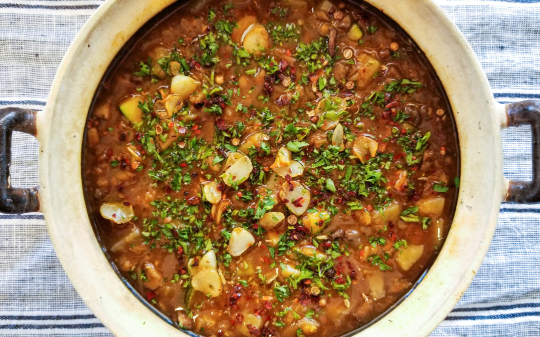 French Red Lentil Veggie Stew