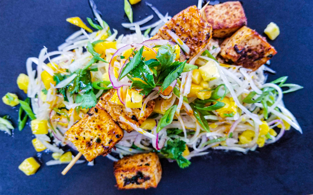 Red Curry Lemongrass Tofu Skewers