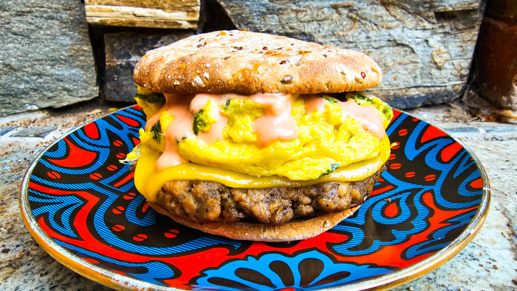 Breakfast Sausage Sandwich - The Vegan Taste