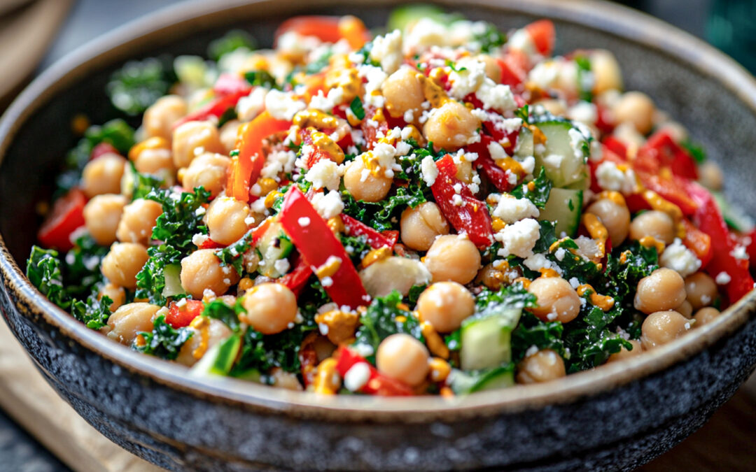 Chop Chop Salad with Deviled Vegan Egg