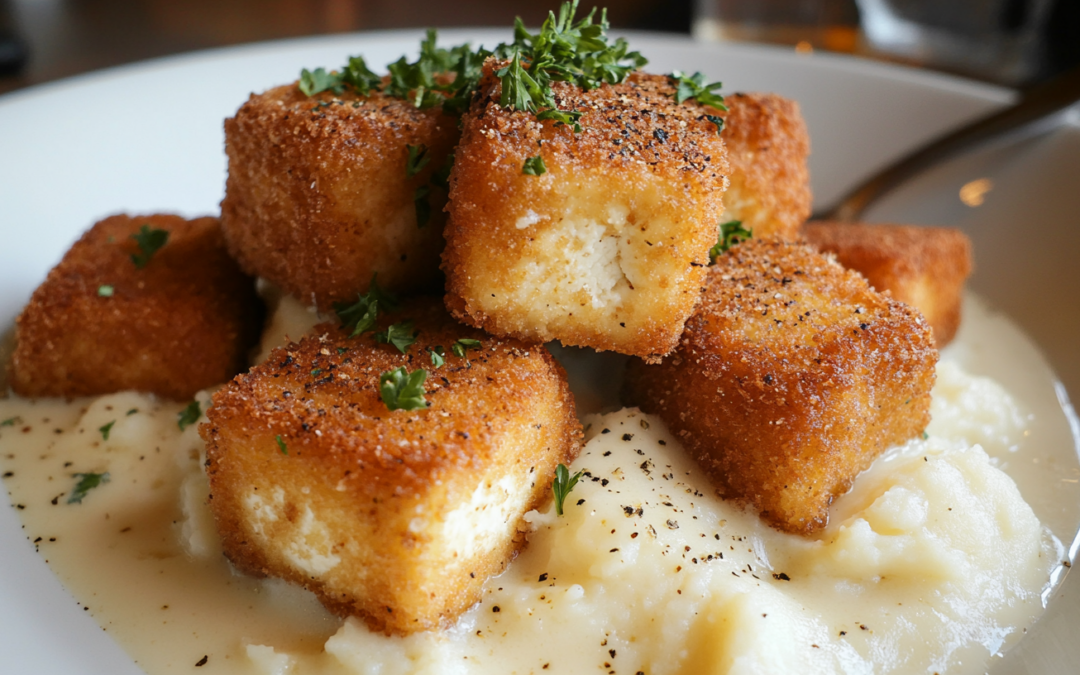 Country Fried Tofu with Mashed Potatoes & Gravy