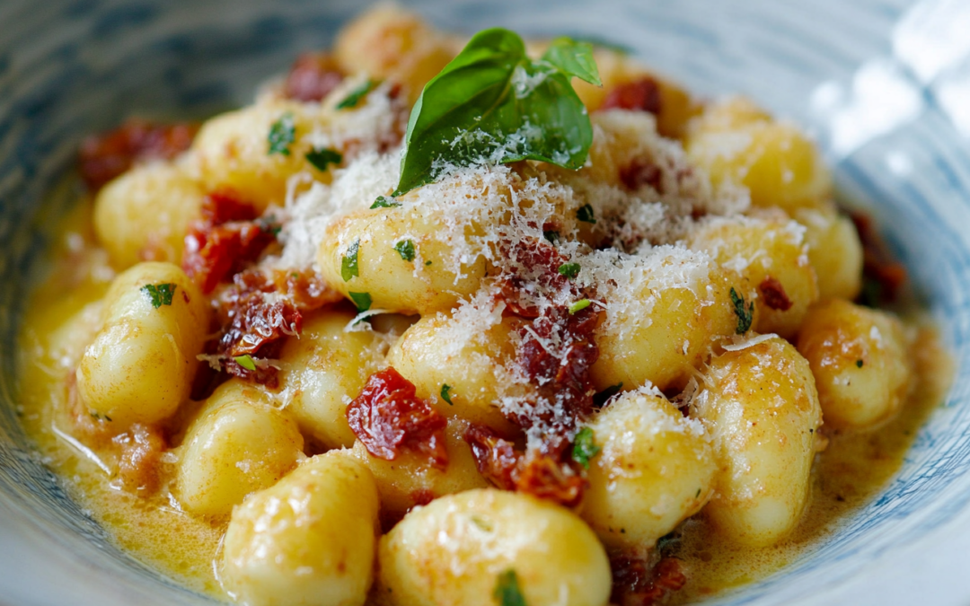 Gnocchi Carbonara with Artichokes & Sundried Tomatoes