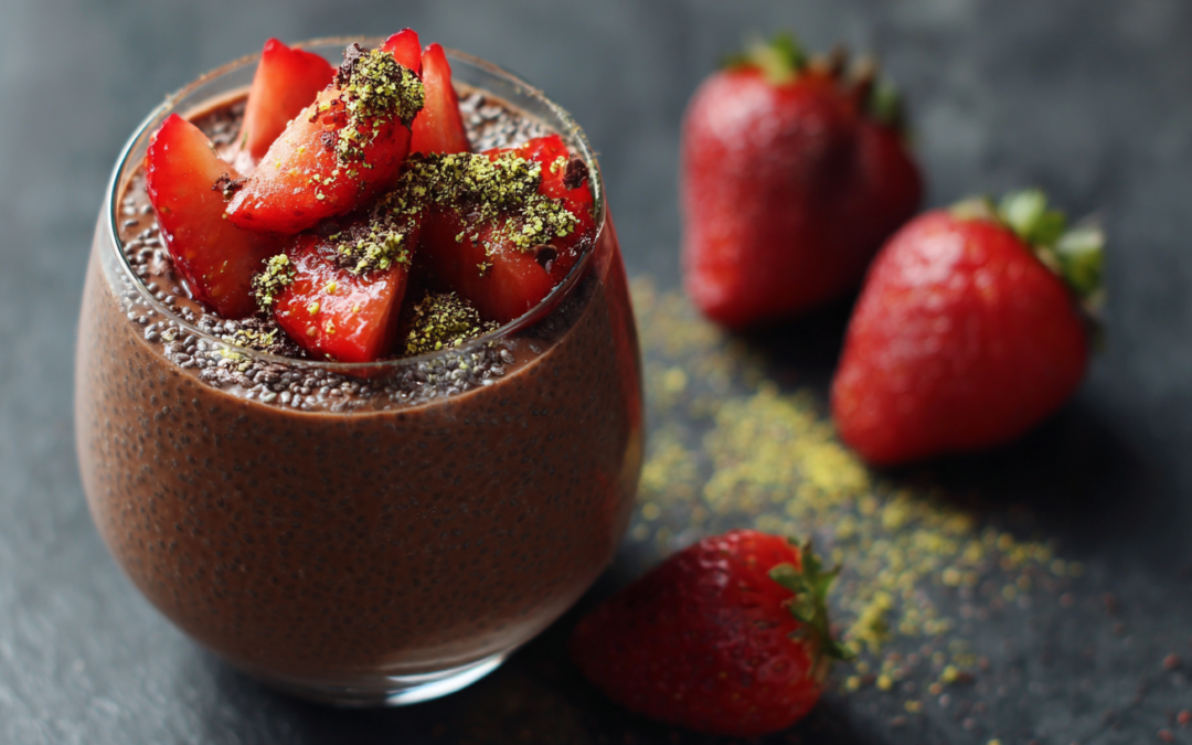 Chocolate Strawberry Chia Pudding